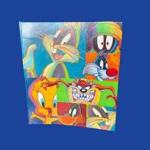 Vintage Looney Tunes Hallmark 3 ring binder 90S Bugs Bunny Marvin the Martian